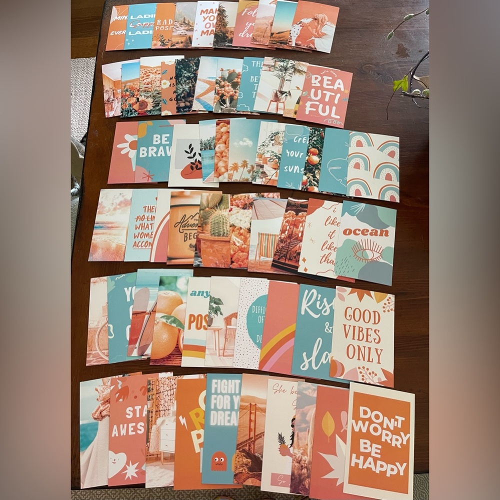 Preppy Wall Art Wall Collage Cards NWT